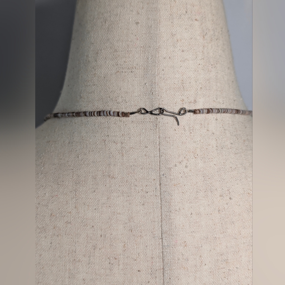 Vintage 19-Bird Fetish Necklace w. Turquoise and Heishi Beads 28" - Picture 6 of 8